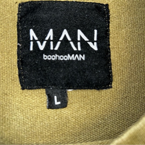BoohooMAN Men’s Crew Neck Long Sleeve Sweatshirt Olive Green Sz L - Picture 4 of 12